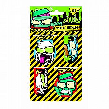Закладки магнітні YES "Zombie" 4 шт, 707394