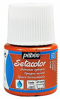 Фарба для світлих тканин Setacolor 45 мл непрозора блискуча, цегельно-червона, 295-063 Pebeo Фарба для світлих тканин Setacolor 45 мл непрозора блискуча, цегельно-червона, 295-063 Pebeo