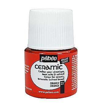 Фарба лакова по склу та кераміці Ceramic 45 мл, помаранчева, 025-023 ТМ "Pebeo" Фарба лакова по склу та кераміці Ceramic 45 мл, помаранчева, 025-023 ТМ "Pebeo"
