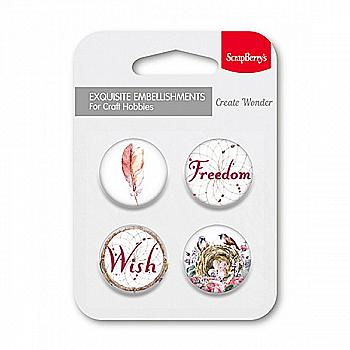 Набір металевих фішок "Бохо" № 3 Свобода (англ. ), SCB340001084