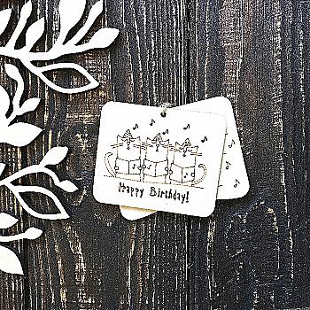 Открытка Эко из фанеры ручной работы "Коты поющие" 7,2*9,2 см, 000183 ArtBober Открытка Эко из фанеры ручной работы "Коты поющие" 7,2*9,2 см, 000183 ArtBober