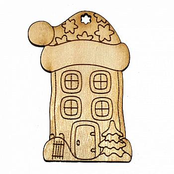 Заготівка дерев`яна Будиночок в шапці в асортименті, 218 Заготівка дерев`яна Будиночок в шапці в асортименті, 218