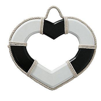 Декор для дома настенный Сердце "Life-Belt" W=25,5 см/L=31 см, МДФ/хлопок, черно-белый, 2009668 Декор для дома настенный Сердце "Life-Belt" W=25,5 см/L=31 см, МДФ/хлопок, черно-белый, 2009668