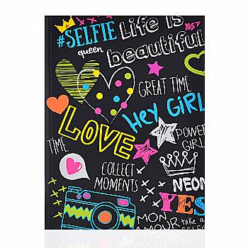 Блокнот А5 64 арк. кл. "Black neon" YES 151359