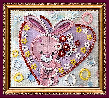 Набір для вишивки бісером "Магніт" Зайка, AMA-166 Набір для вишивки бісером "Магніт" Зайка, AMA-166