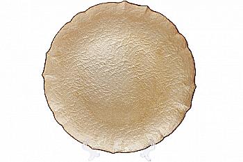 Тарілка сервірувальна 33 см, золота, 587-013