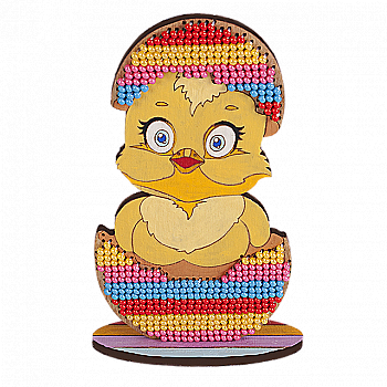 Набор для вышивания бисером по дереву "Цыплёнок", FLK-050