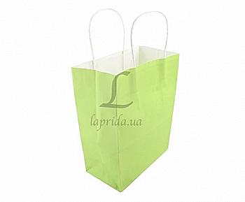 Подарунковий пакет салатний 25*12*33 см, 3-2681