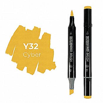Маркер двухсторонний SKETCHMARKER Brush Кибер, SMB-Y32 Маркер двухсторонний SKETCHMARKER Brush Кибер, SMB-Y32