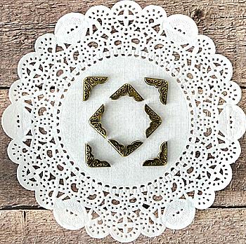 Уголки металлические фигурные. бронза 8 шт HY015153