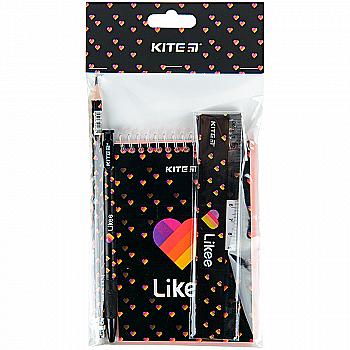 Набір канцтоварів, 4 предмети Kite Likee, K22-S09
