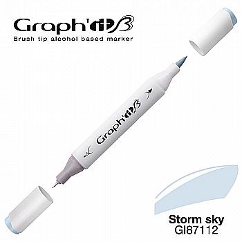 Маркер двосторонній Brushmarker, Штормове небо (7112), GI87112 Graph`it Маркер двосторонній Brushmarker, Штормове небо (7112), GI87112 Graph`it