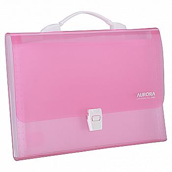 Портфель А4, 7 відділень на замку Deli EB40742 "Aurora" рожев. (78230) Портфель А4, 7 відділень на замку Deli EB40742 "Aurora" рожев. (78230)