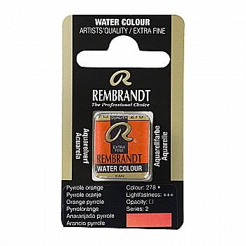 Краска акварельная Rembrandt 278 Пирольный оранжевый, кювета, Royal Talens Краска акварельная Rembrandt 278 Пирольный оранжевый, кювета, Royal Talens
