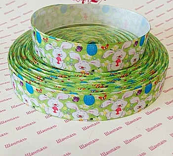 Стрічка репсова з принтом Зая ТМ "Шанталь"