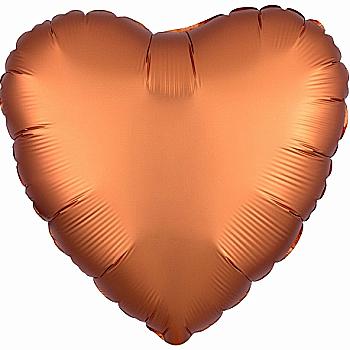 Куля повітряна 18" Серце сатин янтарне Ф, 3204-0114