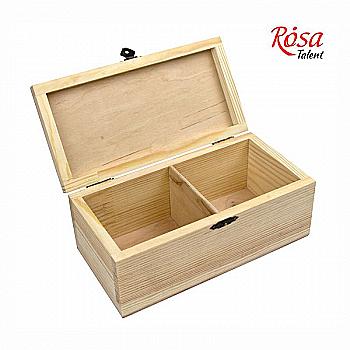 Скринька дерев`яна з замком, дві секції, 20*10*8 см, Rosa Talent Скринька дерев`яна з замком, дві секції, 20*10*8 см, Rosa Talent
