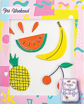 Набір наліпок "Patch stiker" банан, вишня 554316 Набір наліпок "Patch stiker" банан, вишня 554316