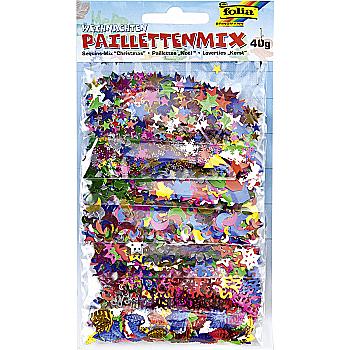 Декоративні елементи Пайетки "X-Mas" 40 г., мікс (розмір і колір в асорт.), 2508 Folia Декоративні елементи Пайетки "X-Mas" 40 г., мікс (розмір і колір в асорт.), 2508 Folia