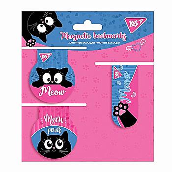 Закладки магнітні YES "Meow", 3 шт, 707562