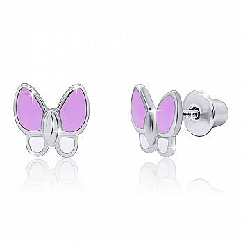 Сережки "Метелик з очима", фіолетоий, 219543000613 Сережки "Метелик з очима", фіолетоий, 219543000613