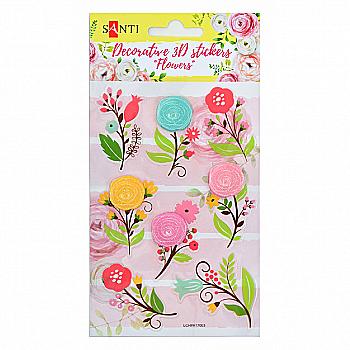 Набір декоративних 3D стікерів "Квіти 3" 100*150 мм, 741300