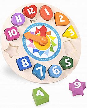 Игрушка деревянная Classic World "Часы сортер", 3655