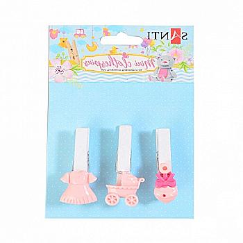 Набір прищіпок з декором "Pretty girl" 3 шт., 742505