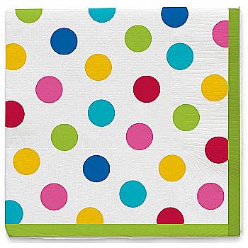 Салфетка Горошек мульти, 33 см 12 ед., 1502-1729