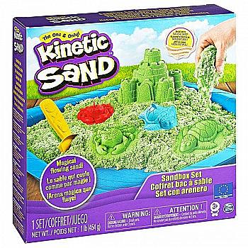 Набір для творчості Kinetic sand Замок з піску (зелений, форми, 454 г), 71402 G Набір для творчості Kinetic sand Замок з піску (зелений, форми, 454 г), 71402 G