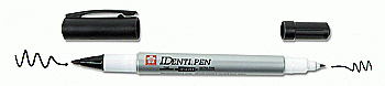 Маркер перманентный, двухсторонний, Identi Pen, Черный, Sakura Маркер перманентный, двухсторонний, Identi Pen, Черный, Sakura