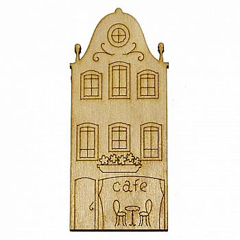 Заготівка дерев`яна Будиночок (вузький) h=90 мм, в асортименті, 401 Заготівка дерев`яна Будиночок (вузький) h=90 мм, в асортименті, 401