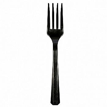 Вилка пласт Черная, 10 ед, 3502-0058