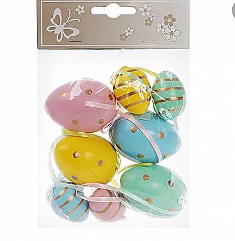 Набір великодніх прикрас "Яйце" 4-6 см, на підвісі, 781-928