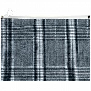 Папка на блискавці А4+, zip-lock, Tartan Gray, 1497-17-A