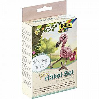 Набір-міні для в`язання гачком "Фламінго", 23914 Folia Набір-міні для в`язання гачком "Фламінго", 23914 Folia