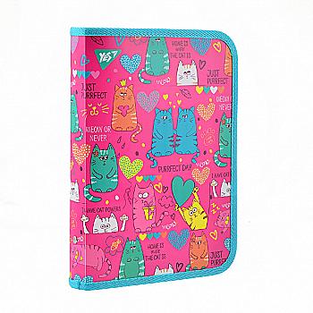 Папка для зошитів пласт. на блискавці B5 "Lovely Cats", 491574 Yes