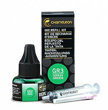 Чернило для заправки маркера Chameleon 25 мл - Grass Green (зелёная трава, GR3), CT9006 Чернило для заправки маркера Chameleon 25 мл - Grass Green (зелёная трава, GR3), CT9006