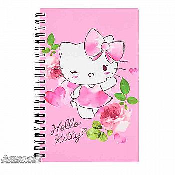 Блокнот А5 80 арк., спіраль, пласт., HK, HK17-225