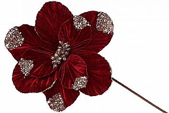 Декоративна квітка Камелія 25 см, бордо, 807-280 Декоративна квітка Камелія 25 см, бордо, 807-280