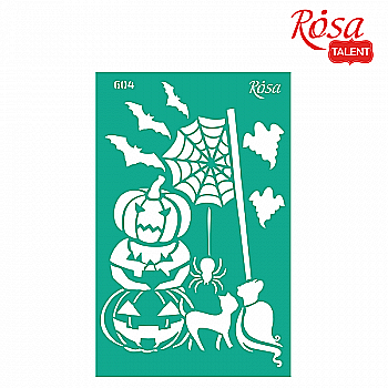 Трафарет самоклеящийся 13*20 см №604 Halloween, Rosa Talent Трафарет самоклеящийся 13*20 см №604 Halloween, Rosa Talent