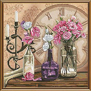 Набір для вишивання нитками "Час квітів", 26*26, СР3198-У