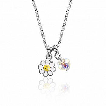 Колье "Ромашка", бело-желтый, 719559900625
