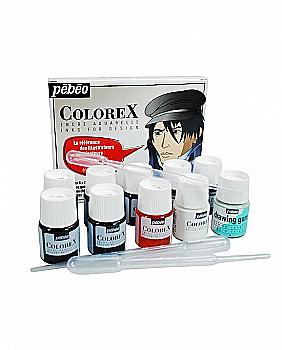 Набір акварельних чорнил Colorex 20 мл*10 кол., 320299 Pebeo Набір акварельних чорнил Colorex 20 мл*10 кол., 320299 Pebeo