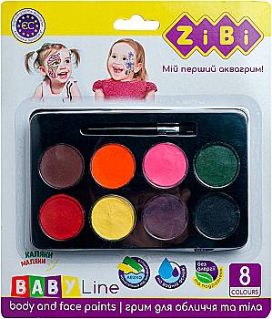 Фарби для гриму "Фантазія", 8 кол., ZB.6567 Фарби для гриму "Фантазія", 8 кол., ZB.6567