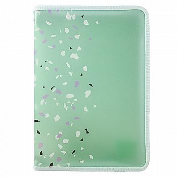 Папка об`ємна на блискавці, А4+, Shine, аквамарин, 1807-18-A