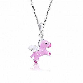 Кулон "Пегас", рожевий, 319554500611 Кулон "Пегас", рожевий, 319554500611