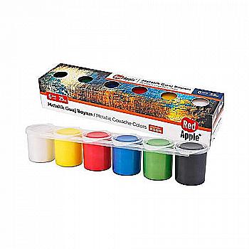 Фарба гуаш металік 25 мл 6 кольорів, RG6M Фарба гуаш металік 25 мл 6 кольорів, RG6M