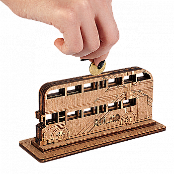 Заготовка-скарбничка для декорування "Автобус" 11*5 см, FLC-020(3D) Заготовка-скарбничка для декорування "Автобус" 11*5 см, FLC-020(3D)