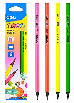 Олiвець чорнографітний HВ заточений мікс "Neon" Deli EU54700, 78183 Олiвець чорнографітний HВ заточений мікс "Neon" Deli EU54700, 78183